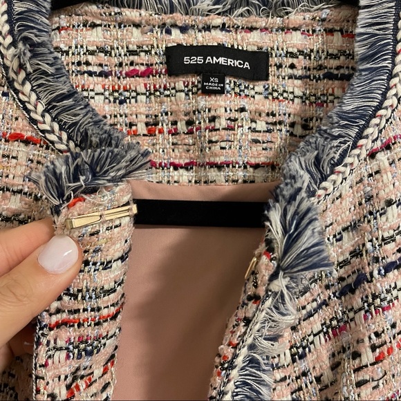 Tweed Jacket in Pink Womens Size XS 525 America - Picture 7 of 14